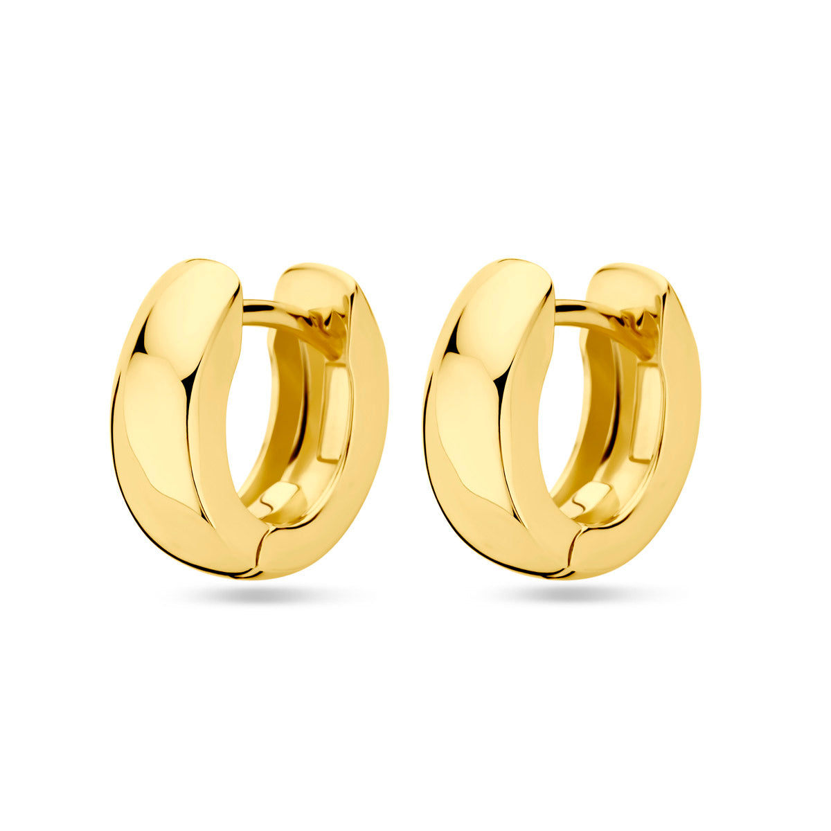 Klappohrringe 13 mm 1 Mikron silbervergoldet (gelb)