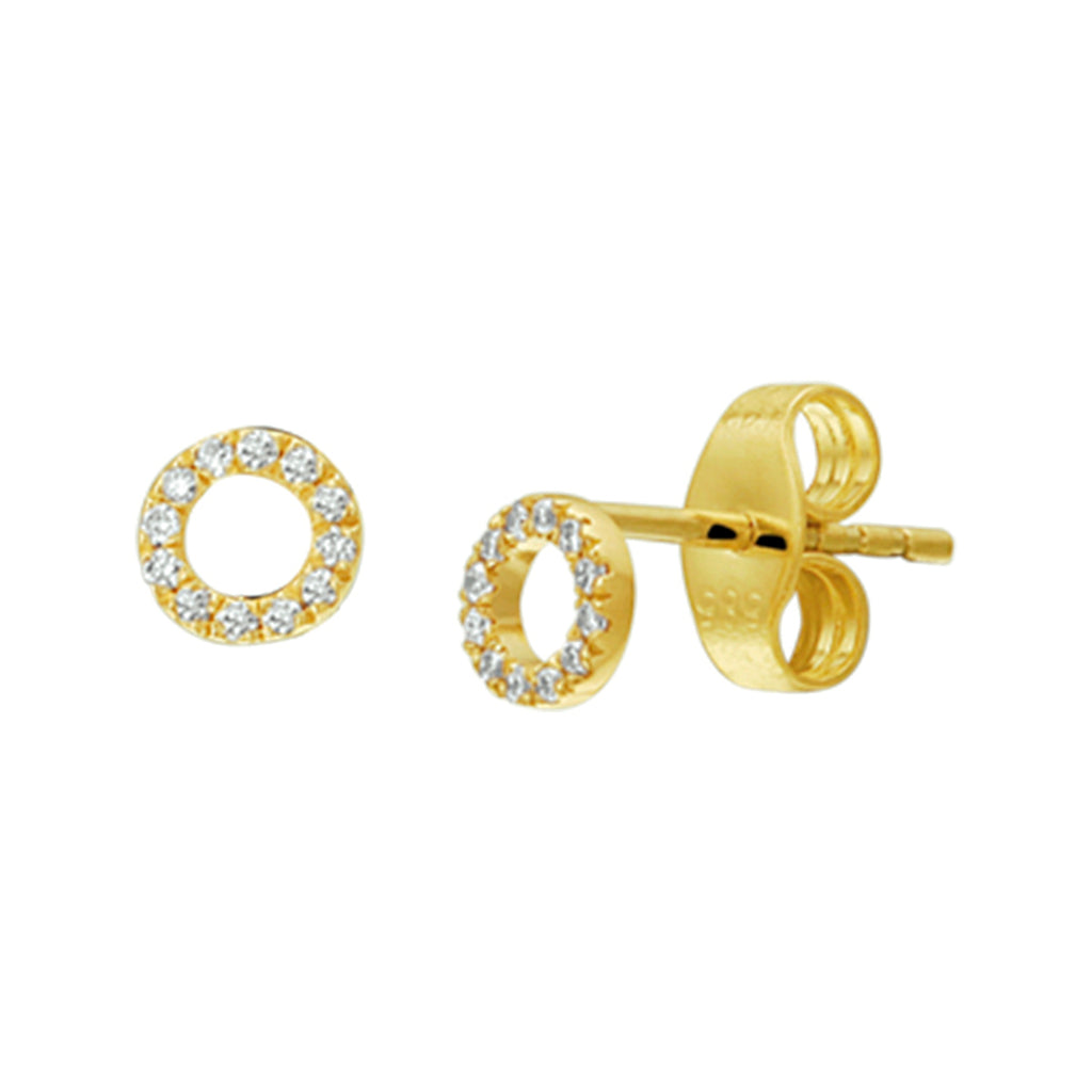 Ohrstecker Diamant 0,07 ct (2x0,035 ct) h p1 14 K Gelbgold