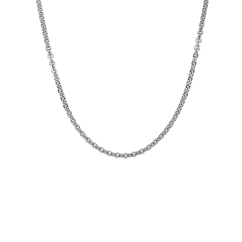Ankerkette flach 1,4 mm versilbert rhodiniert