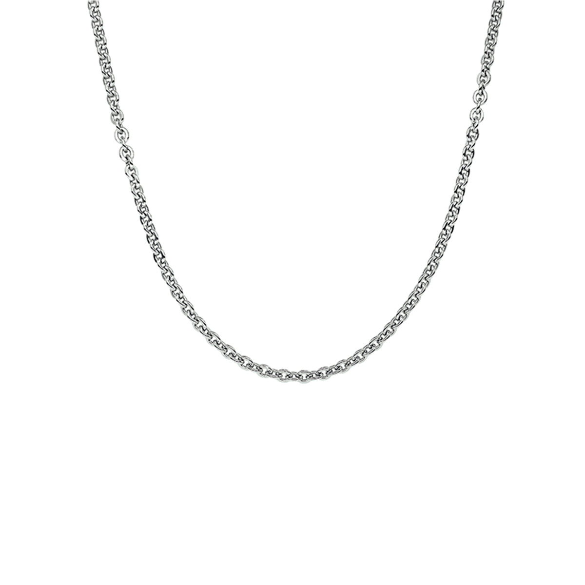 Ankerkette flach 1,4 mm versilbert rhodiniert