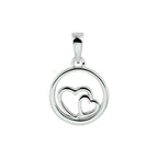 hanger rondje en harten zilver gerhodineerd