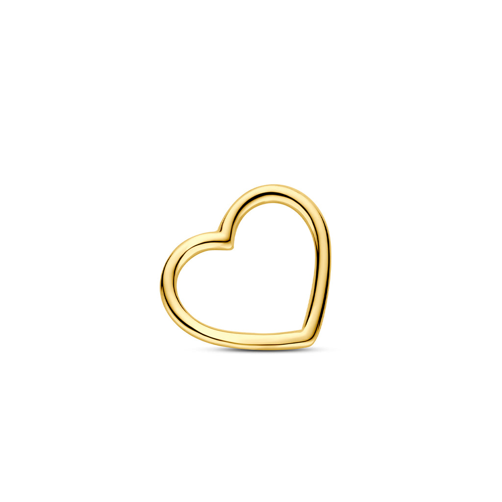 hanger hart 10 mm 14K geelgoud