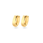 Klappohrringe flach 12 mm 14K Gelbgold