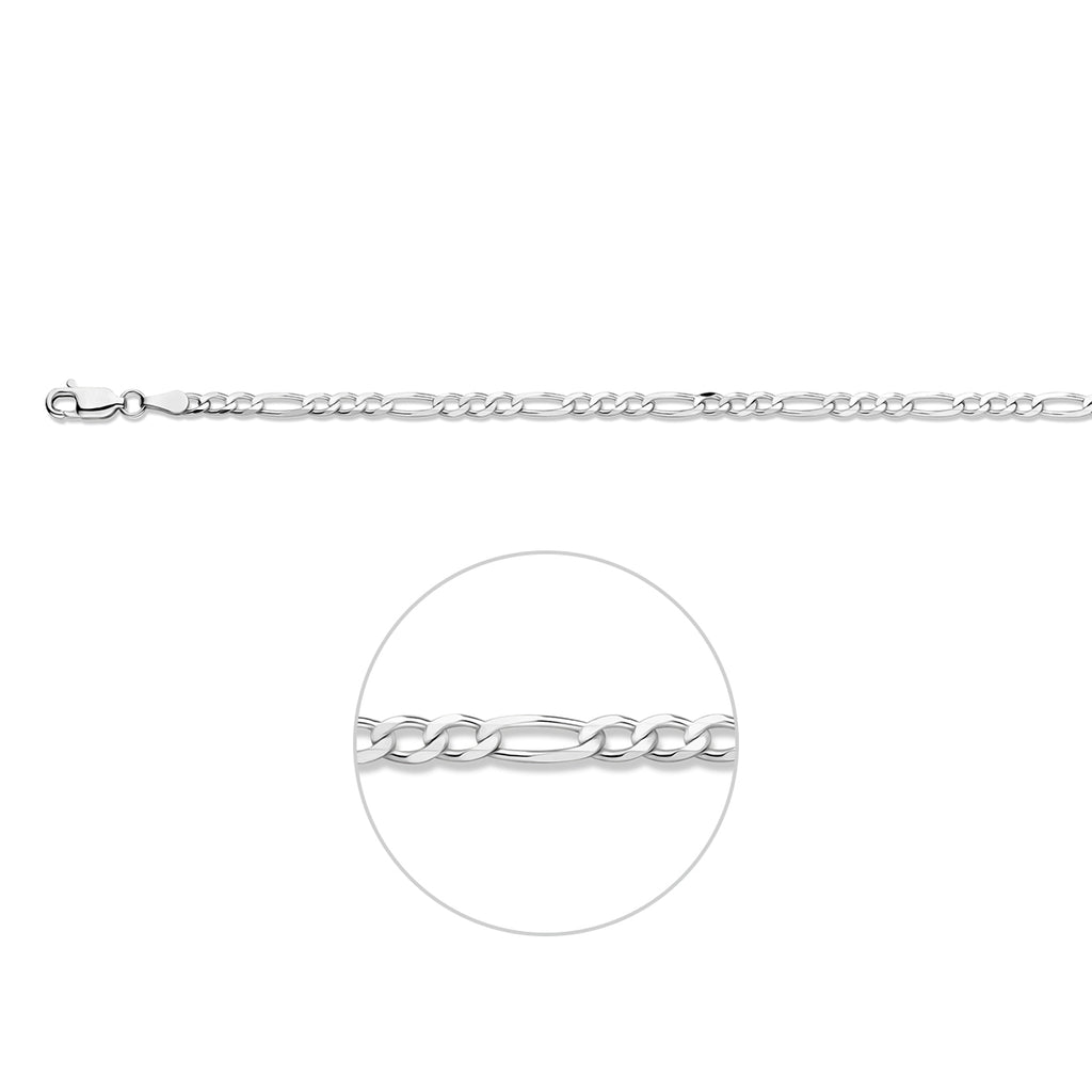 Figaro 3,3 mm silberweiß