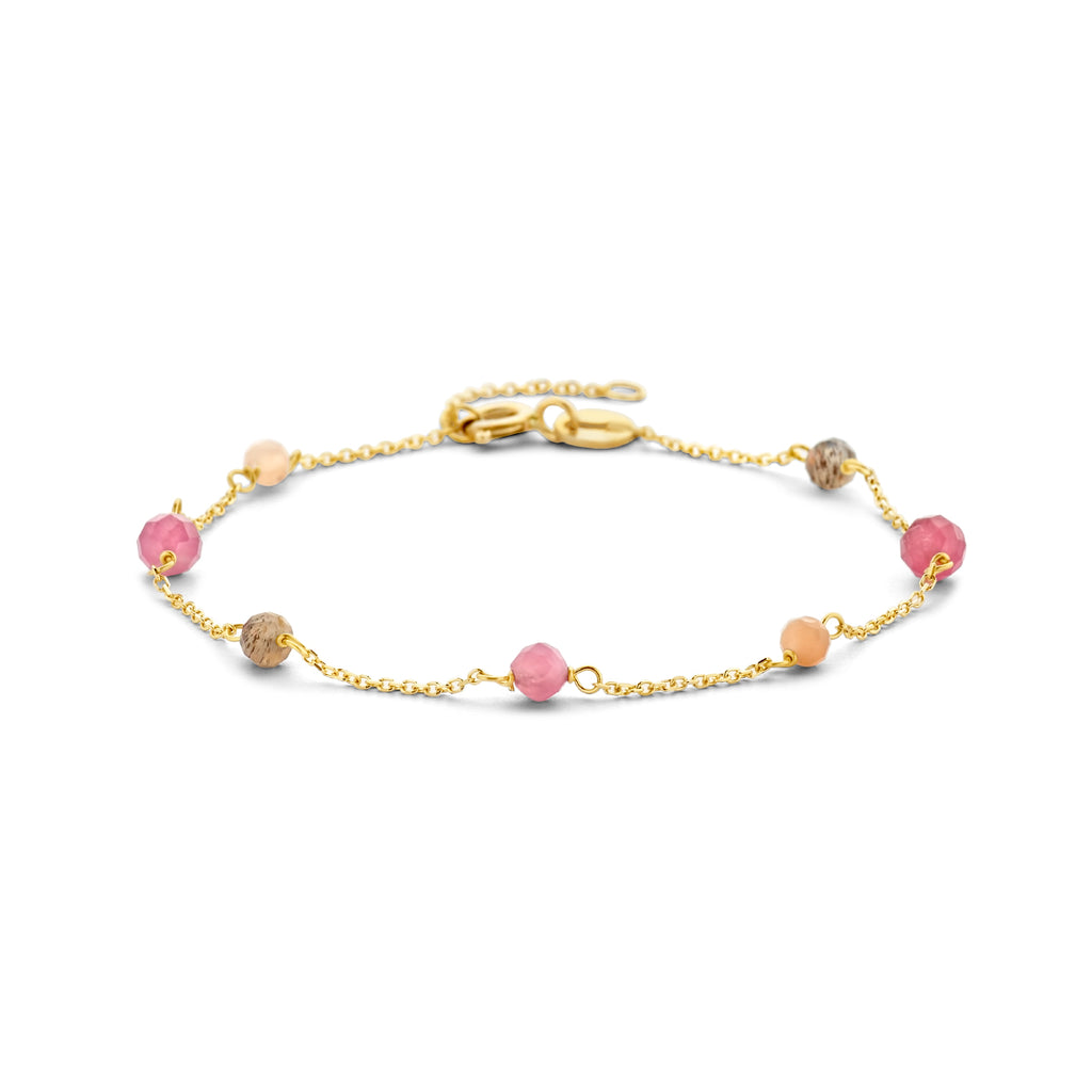 Armband Turmalin 16 - 18 cm 14K Gelbgold