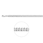 Gourmetkette 4 Seiten geschliffen 5,5 mm Silber weiß