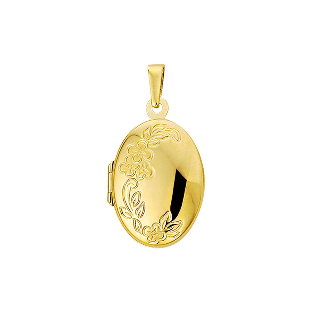 medaillon gravure 21 mm 14K geelgoud - ovaal