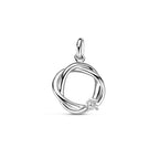 hanger zirkonia 15 mm zilver gerhodineerd