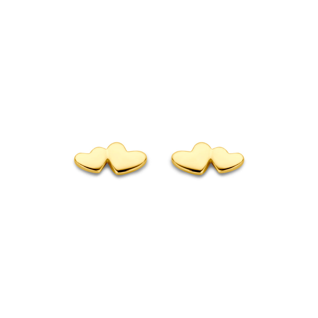 Ohrstecker Herzchen 3 mm 14K Gelbgold