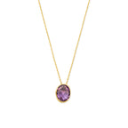 collier amethist 41 - 43 - 45 cm 14K geelgoud