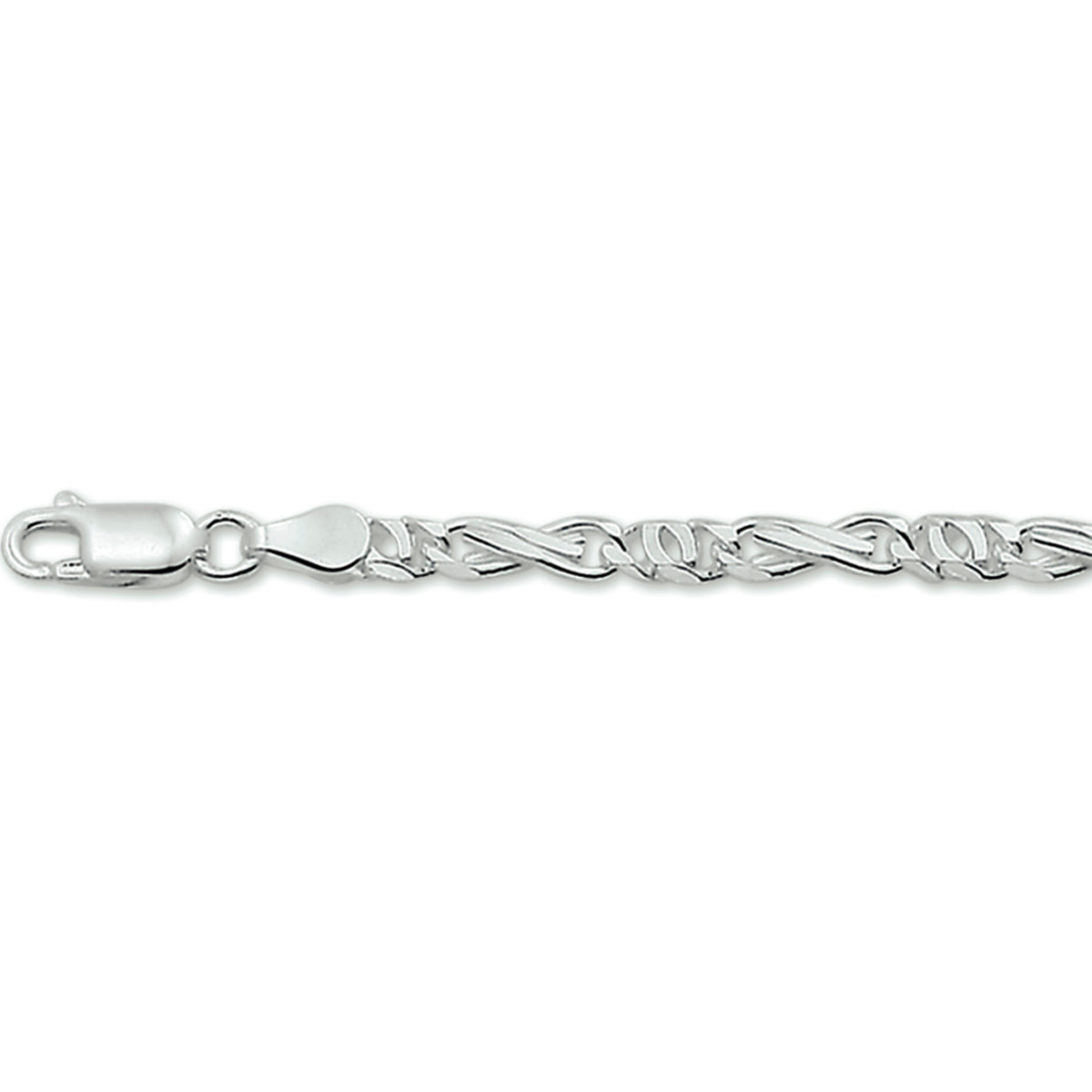 Armband Falkenauge 4,0 mm 19 cm silberweiß