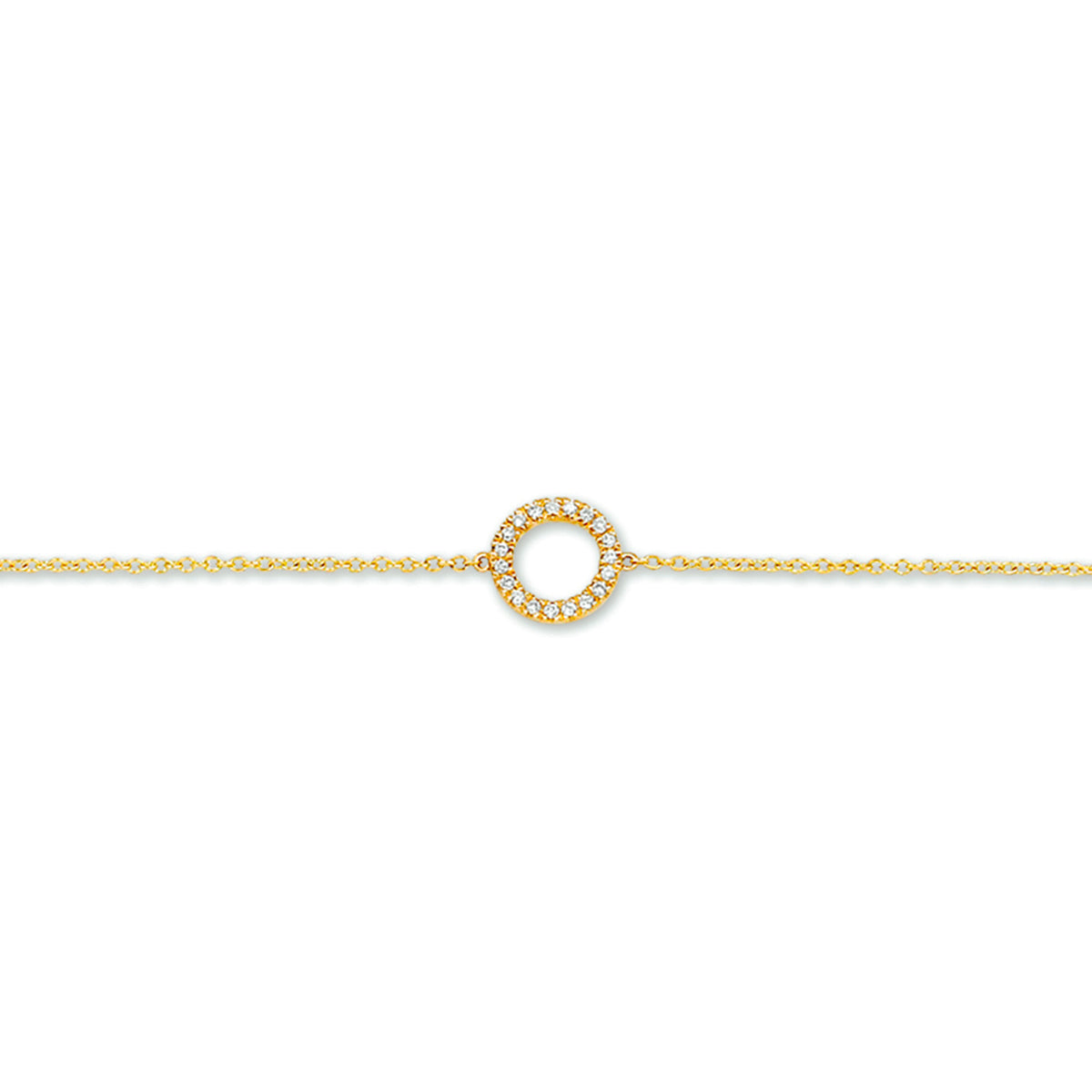 Armband Diamant 0.06ct H P1 16,5 - 17,5 - 18,5 cm 14K Gelbgold
