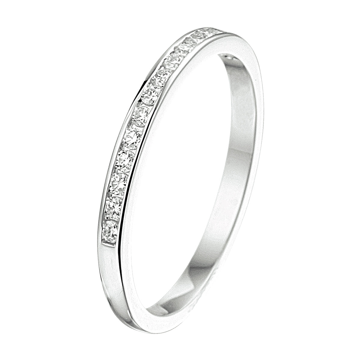 ring diamant 0.15ct h si 14K witgoud met palladium