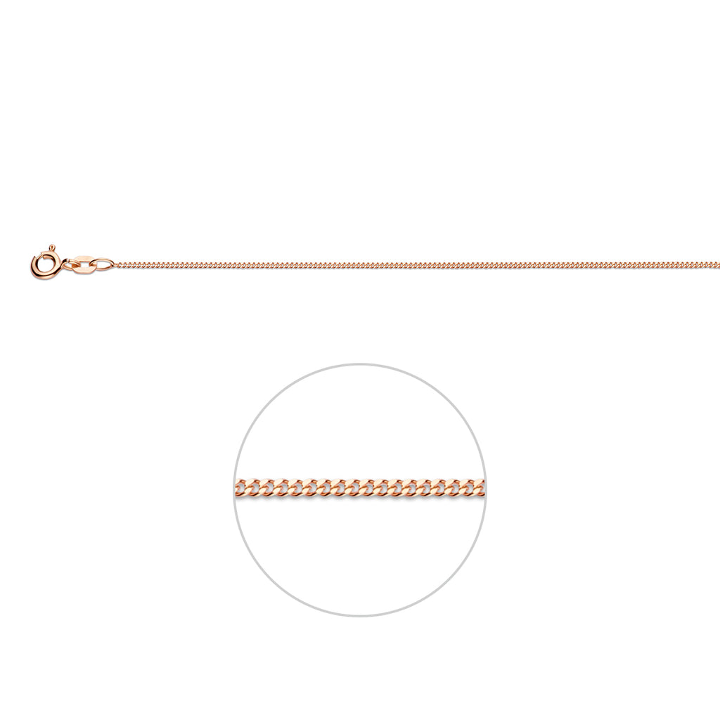 Gourmetkette 1,1 mm 14K Roségold