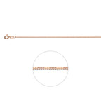 Gourmetkette 1,1 mm 14K Roségold