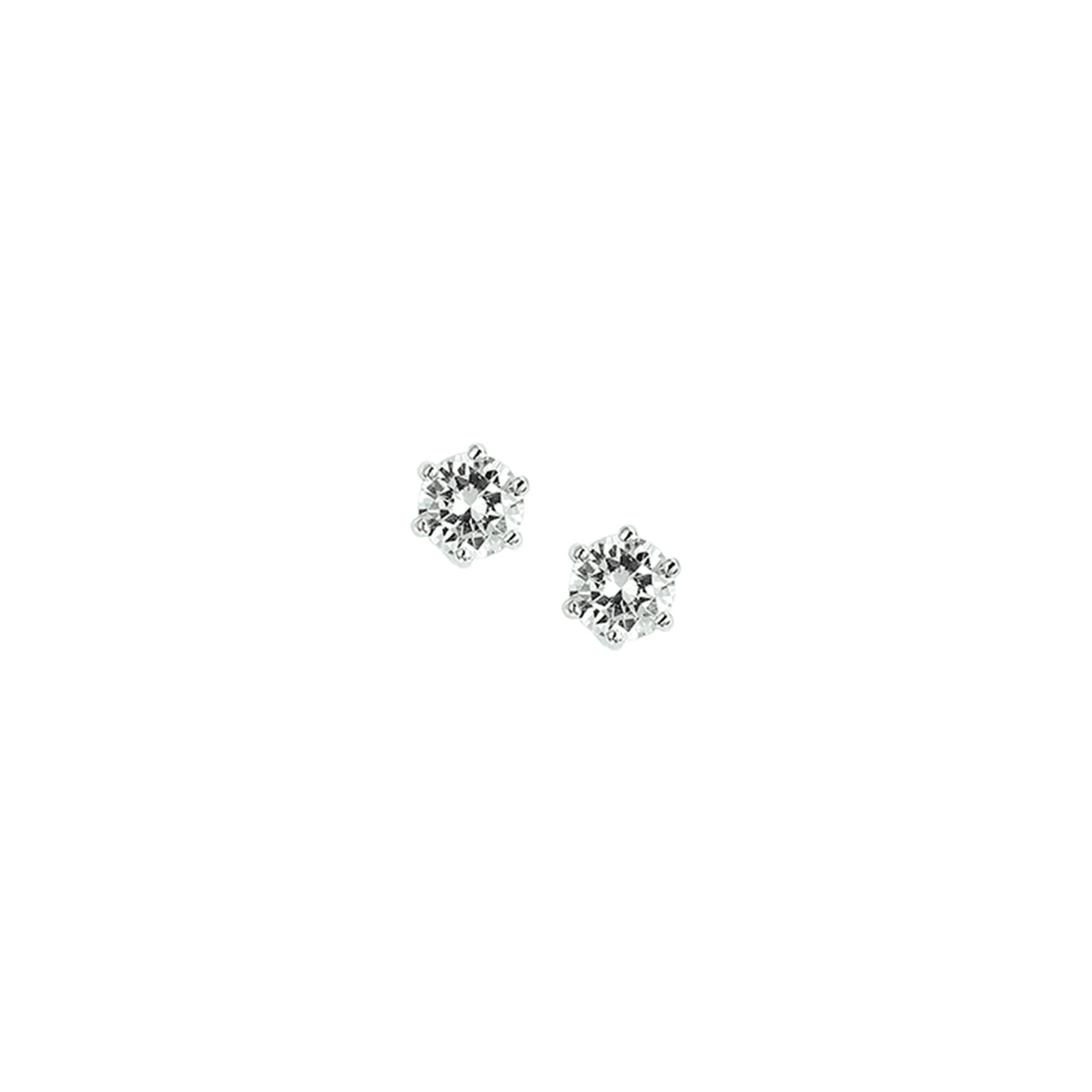 oorknoppen zirkonia zilver gerhodineerd