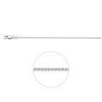 Venezianische Kugel 1,2 mm Silber Weiß