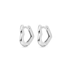 Klappcreolen Herz 13 mm Silber rhodiniert