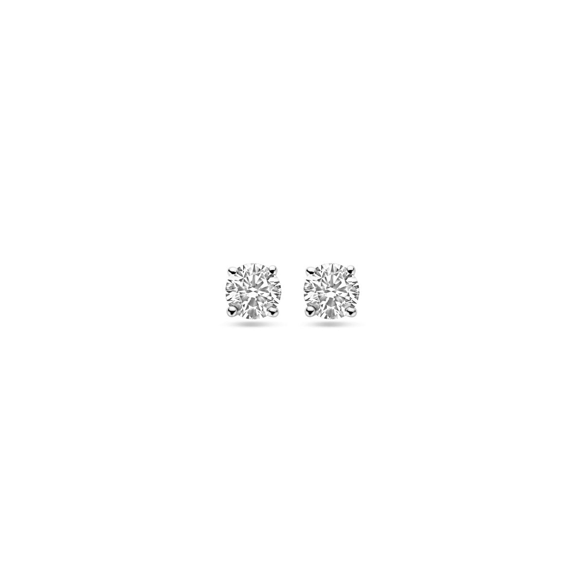 Ohrstecker Lab grown Diamant 0.50ct (2x 0.25ct) H SI 4 mm 14K Weißgold