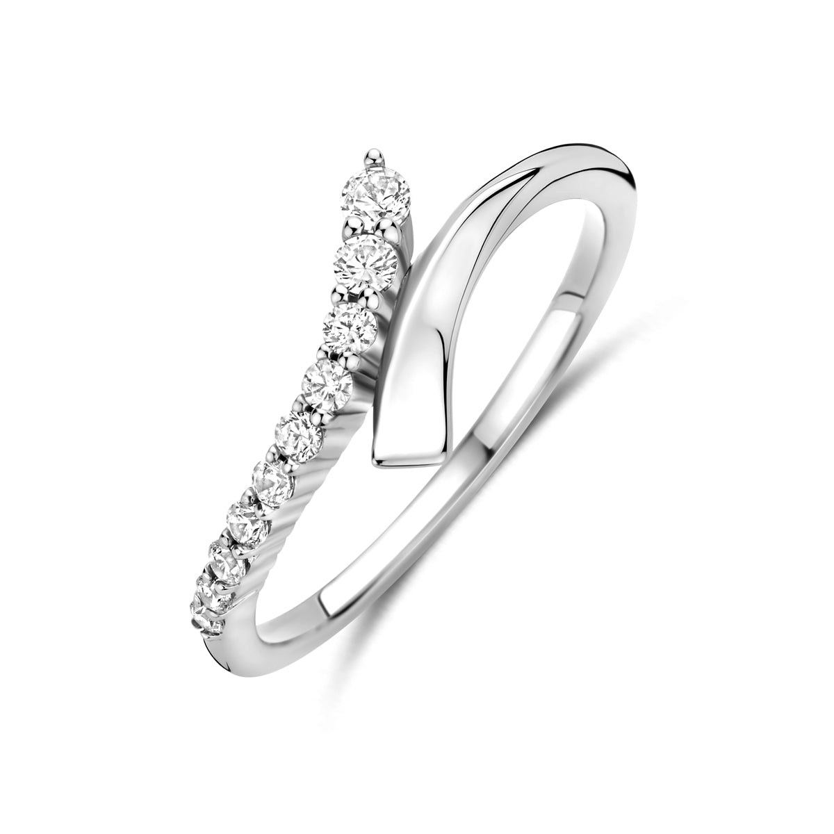 Ring Zirkonia Silber rhodiniert