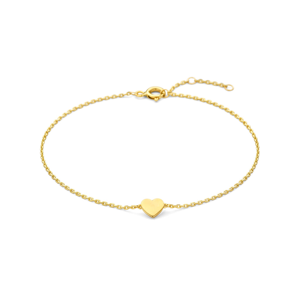 Armband Herz 16,5 - 17,5 - 18,5 cm 14K Gelbgold