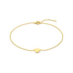 Armband Herz 16,5 - 17,5 - 18,5 cm 14K Gelbgold