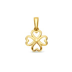 hanger klavertje 9,5 mm 14K geelgoud
