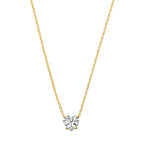 collier hart zirkonia 41 - 43 - 45 cm 14K geelgoud