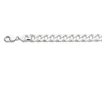 gourmette 8 zijdes geslepen 10 mm zilver wit
