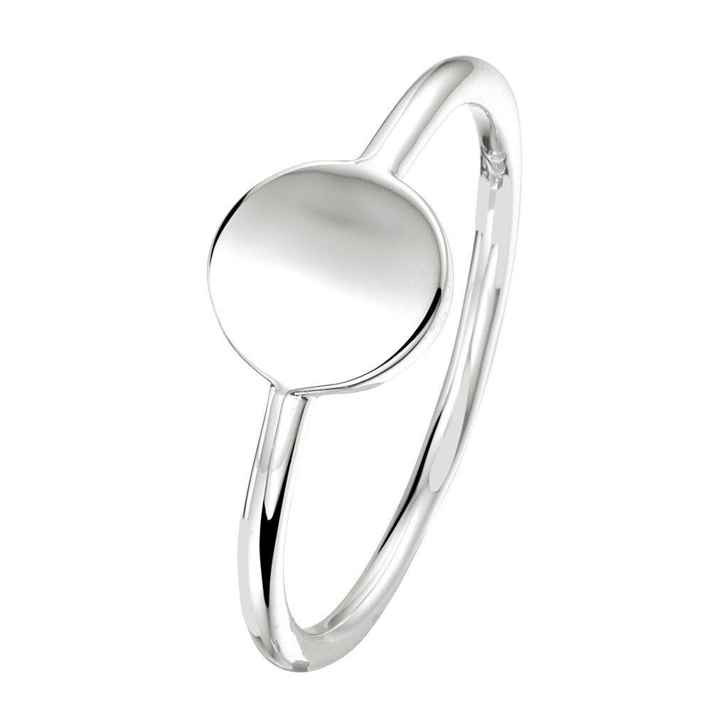 Ring rund Silber rhodiniert