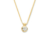 Zirkonia-Halskette 42 - 45 cm 14K Gelbgold
