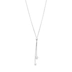 y-collier bolletjes 76 cm zilver gerhodineerd - bol