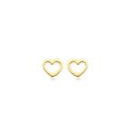 Herzohrstecker 5 mm 14K Gelbgold