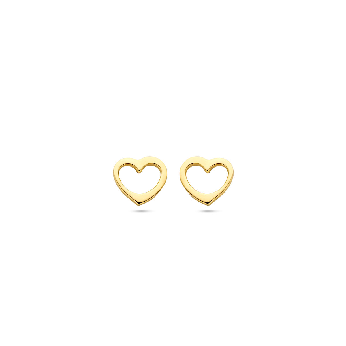 Herzohrstecker 5 mm 14K Gelbgold