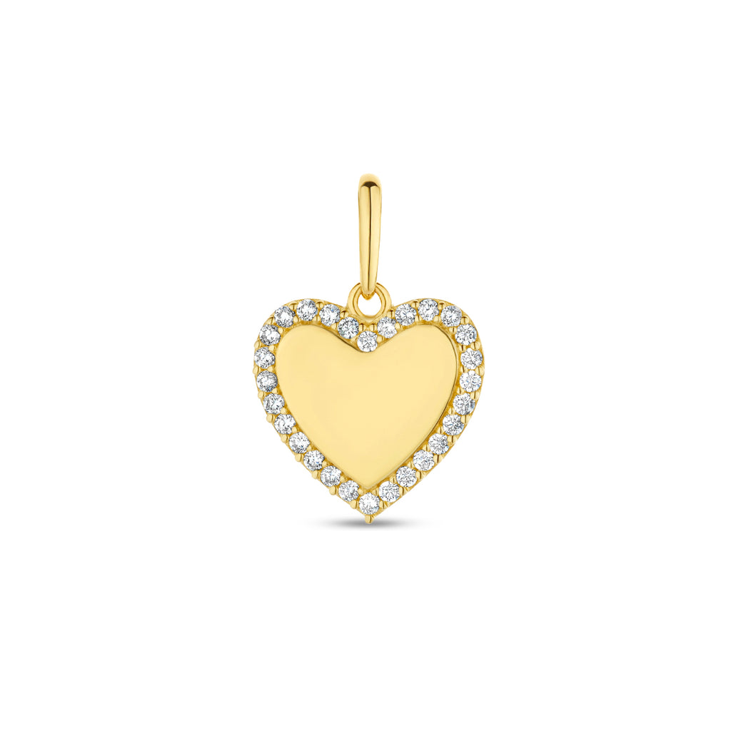 Anhänger Herz Zirkonia 14K Gelbgold