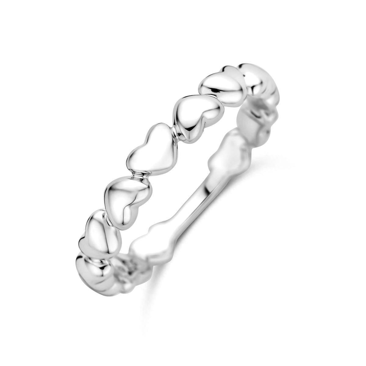 Ring Herzen Silber rhodiniert
