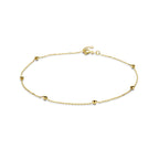 enkelbandje bolletjes 1,0 mm 14K geelgoud