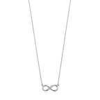 Halskette Unendlichkeit 0,03 ct H SI 42 - 45 cm 14K Weißgold