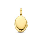 Medaillon oval 13 mm 14K Gelbgold