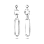 oorhangers schakel 35 mm zilver gerhodineerd