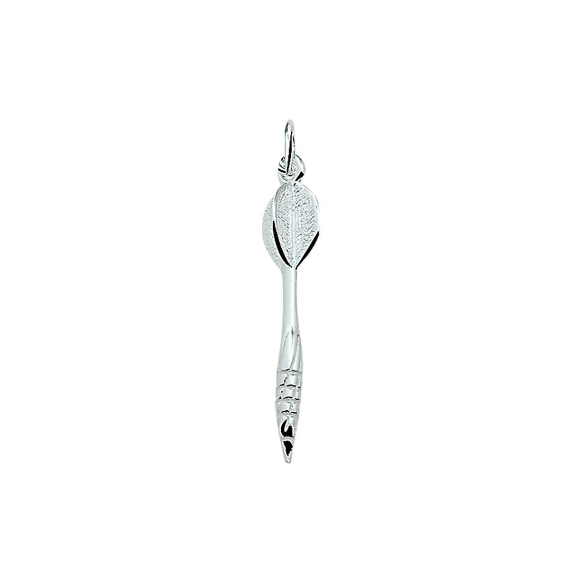 hanger dartpijl zilver wit