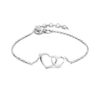 Armband Herzen 16 + 3 cm Silber rhodiniert