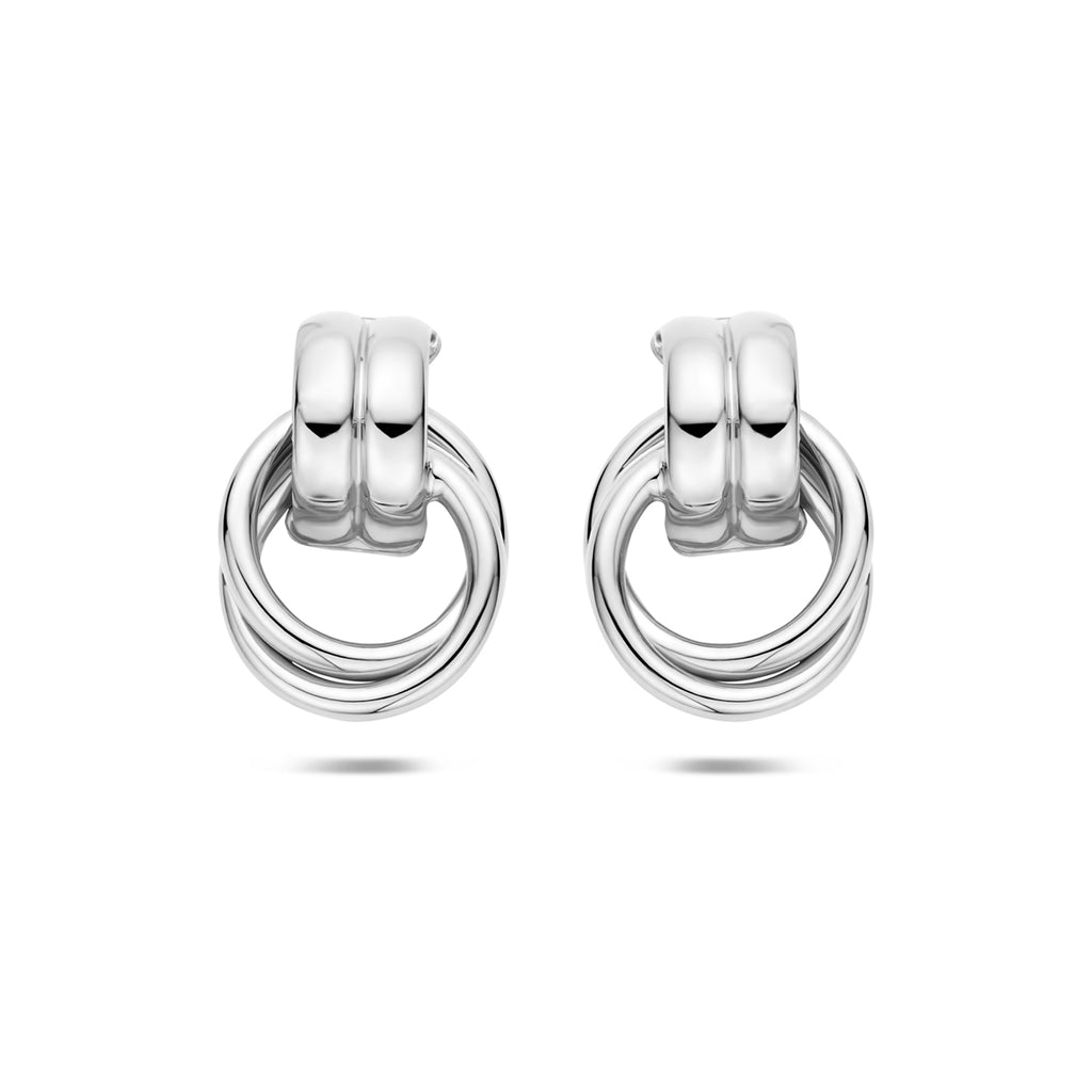 Steckerohrringe 20 mm Silber rhodiniert