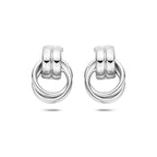 Steckerohrringe 20 mm Silber rhodiniert
