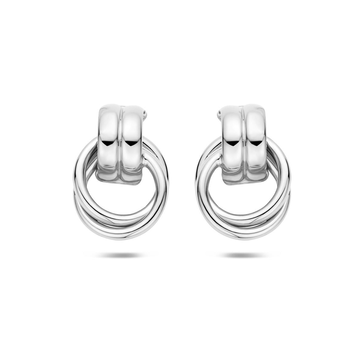 Steckerohrringe 20 mm Silber rhodiniert