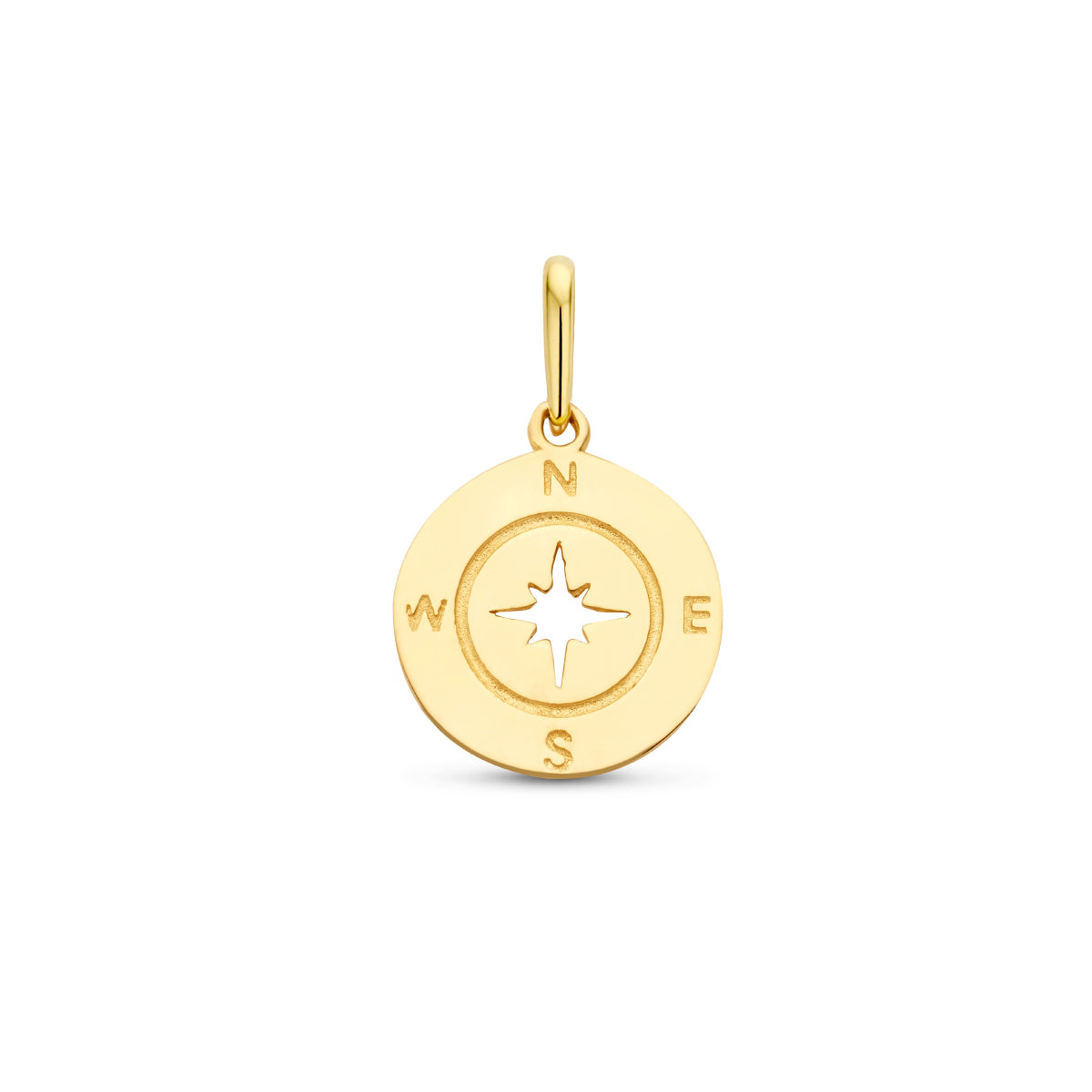 Anhänger Kompass 14K Gelbgold