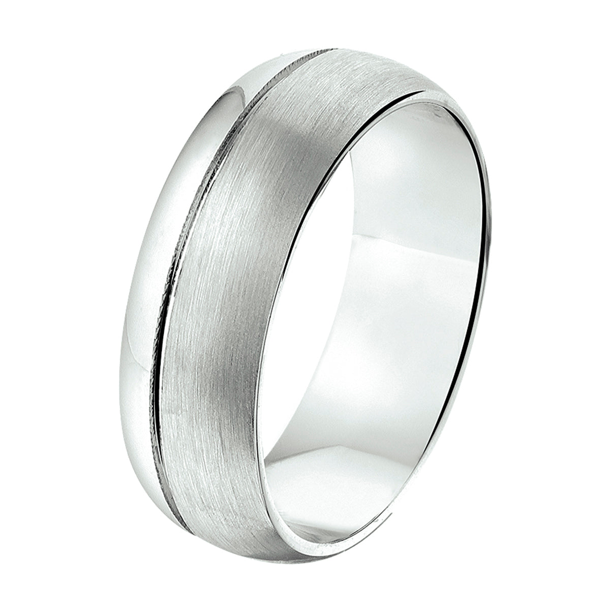 ring a112 - 7 mm - zonder cz zilver gerhodineerd