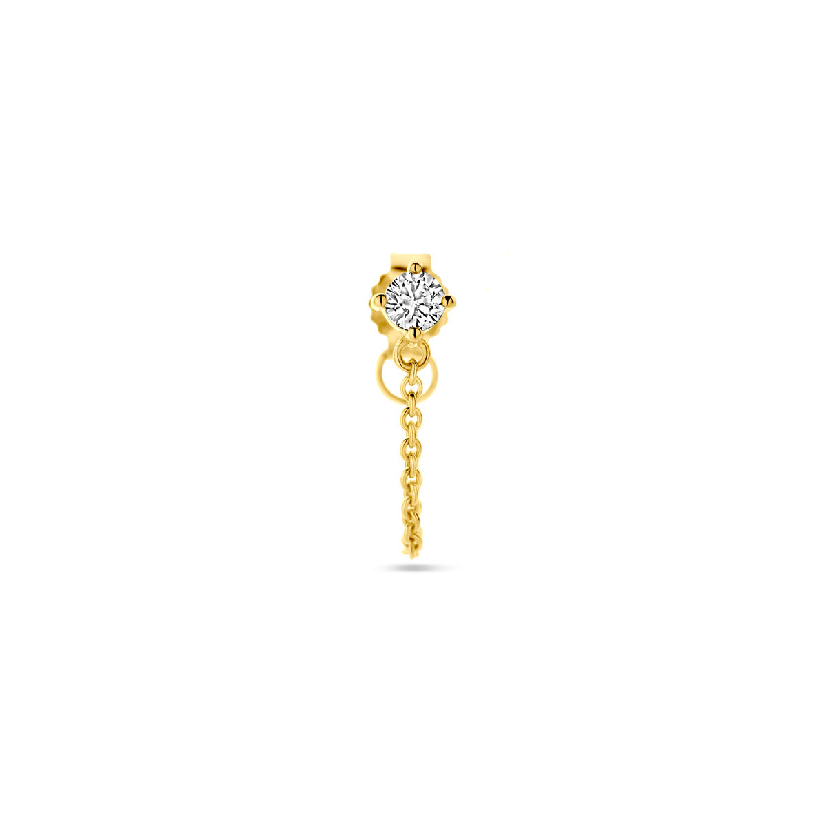 Ohrstecker Zirkonia pro Stück 14K Gelbgold