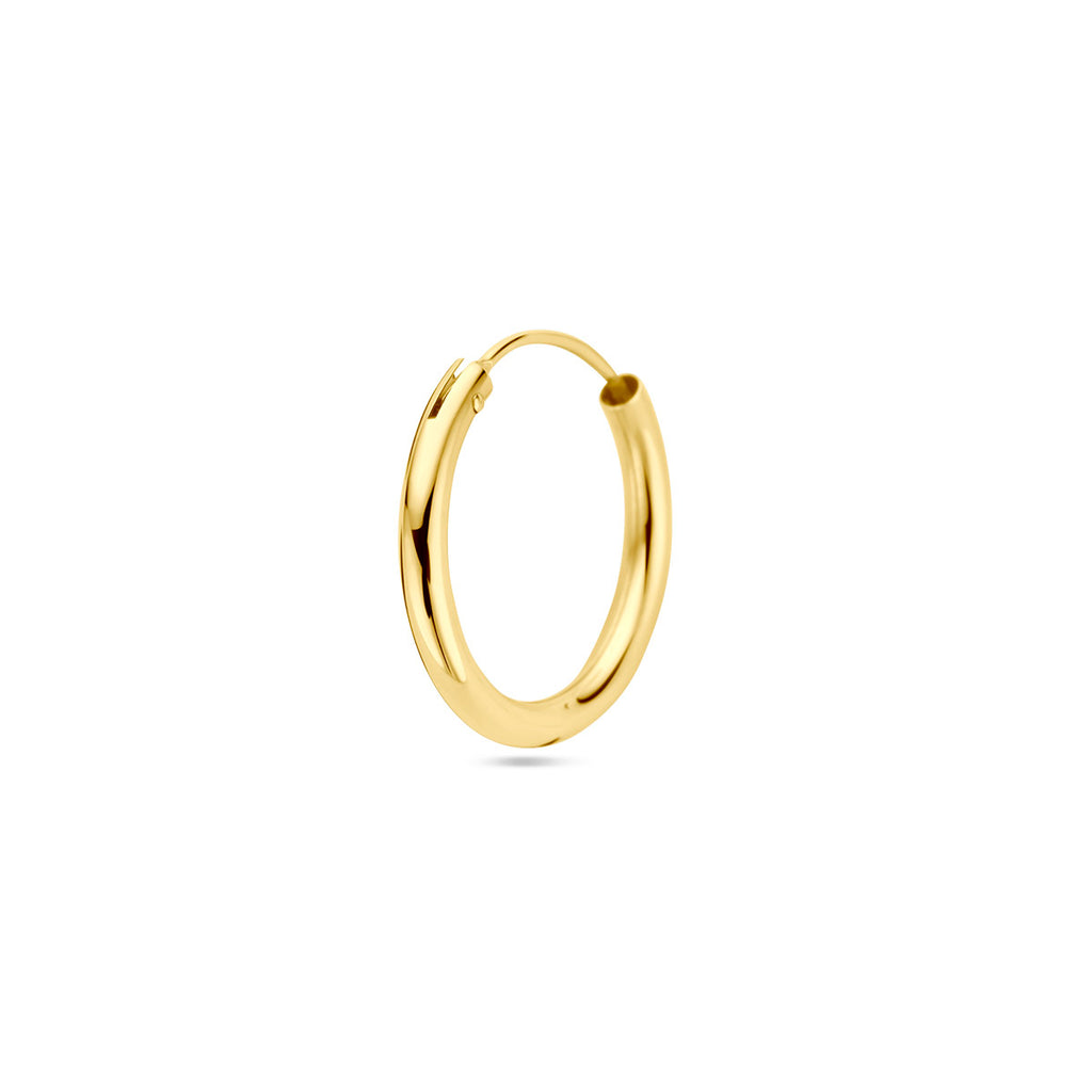 oorring 1,8 mm ronde buis per stuk 14K geelgoud