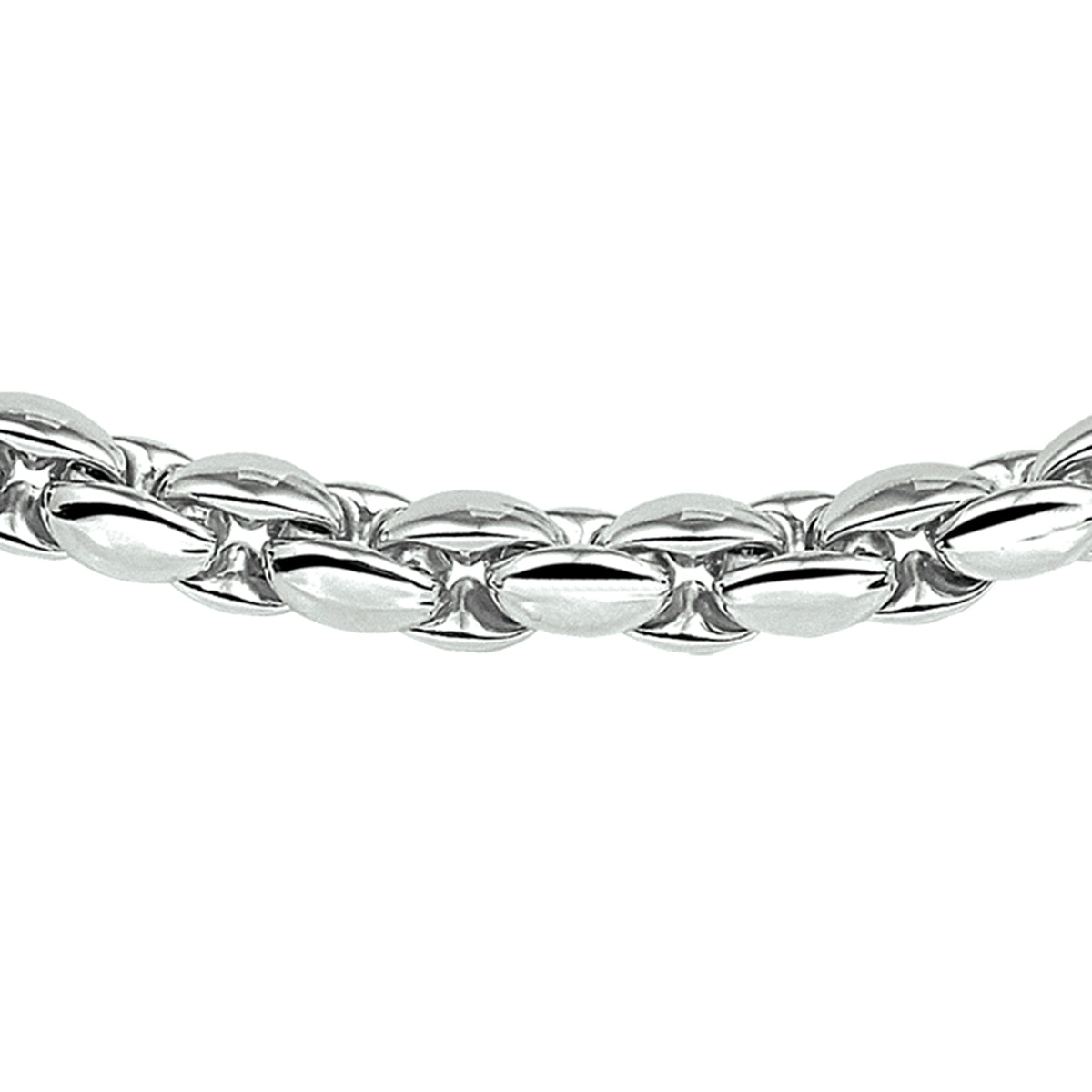 Halskette aus rhodiniertem Silber